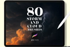 Storm and Cloud Procreate Brushes