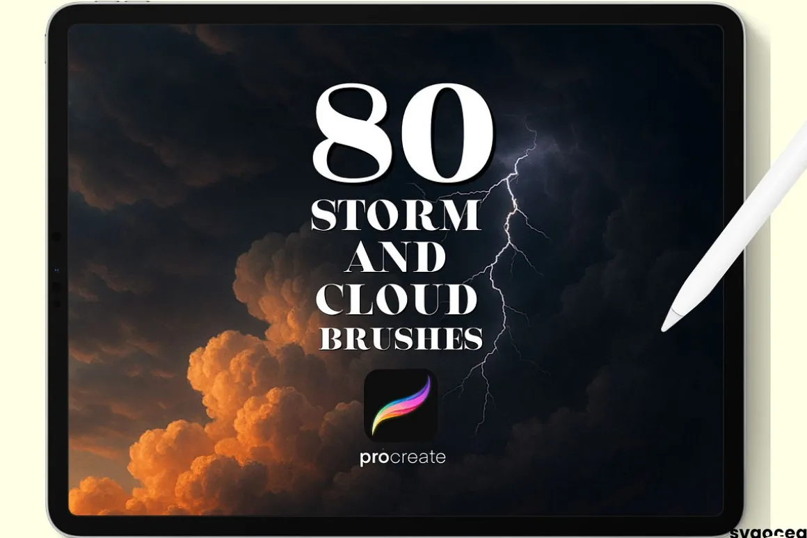 Storm and Cloud Procreate Brushes
