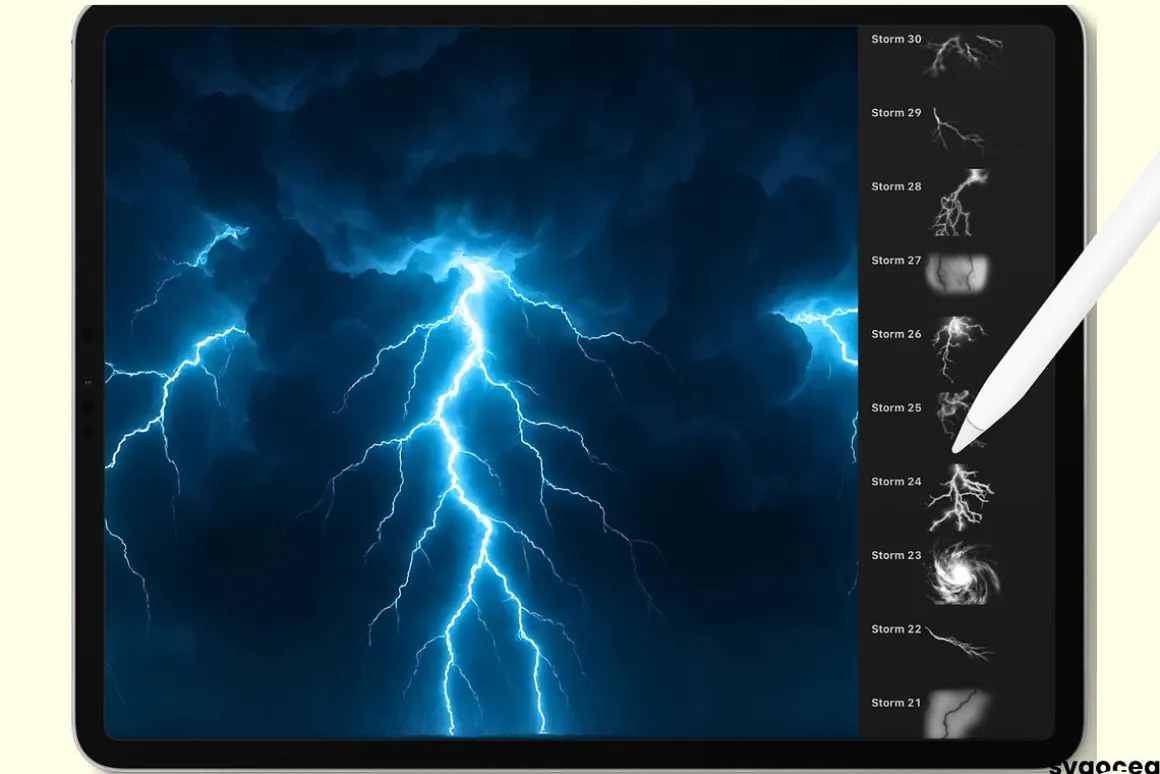 Storm and Cloud Procreate Brushes