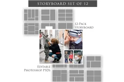Storyboard Templates - Set of 12