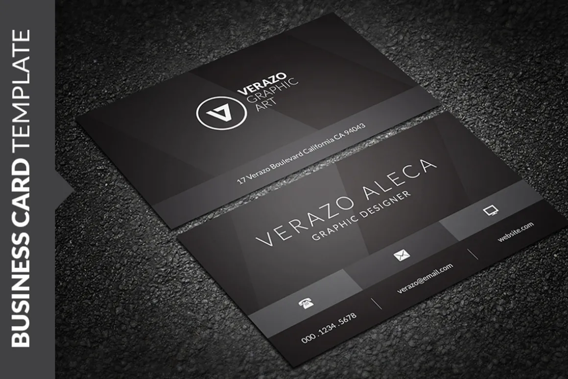 Stylish Black Business Card