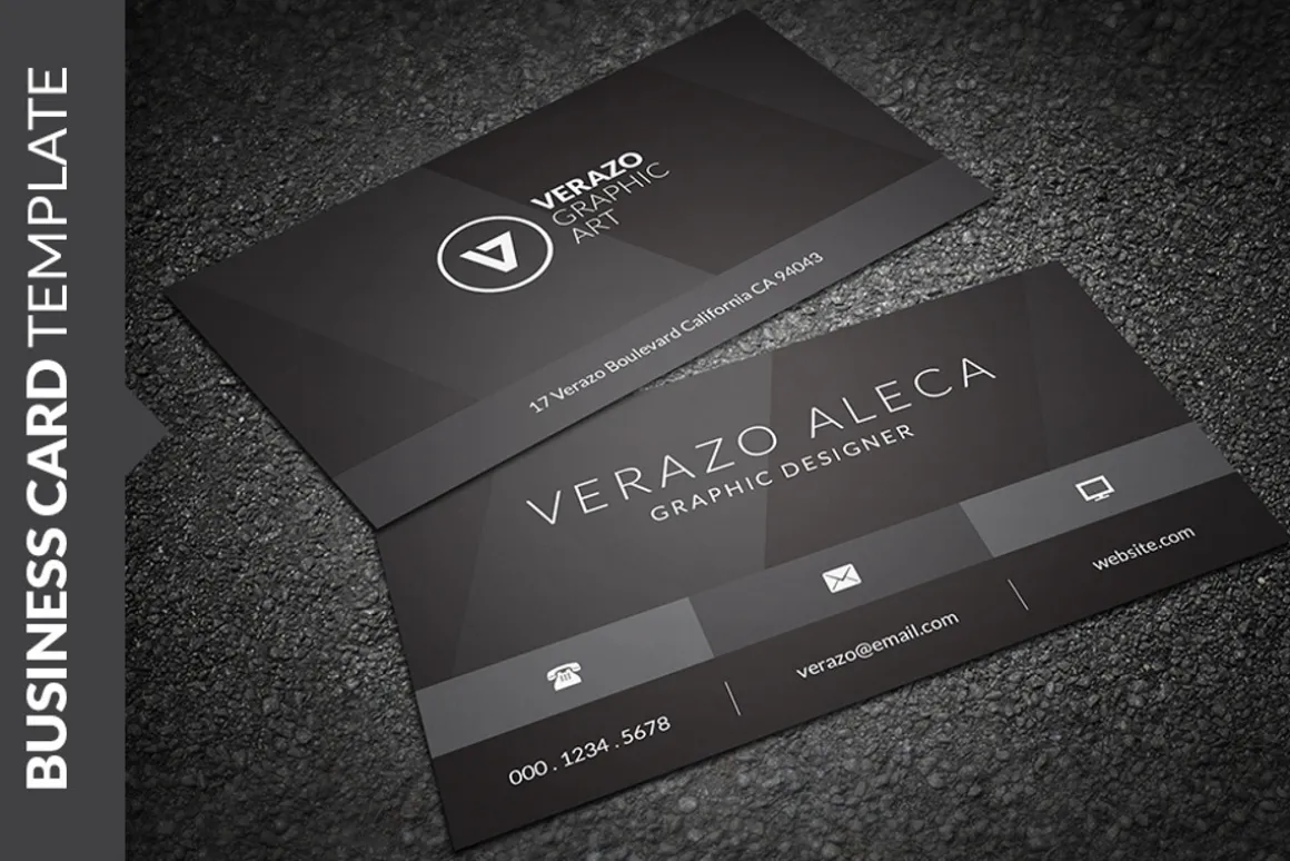 Stylish Black Business Card