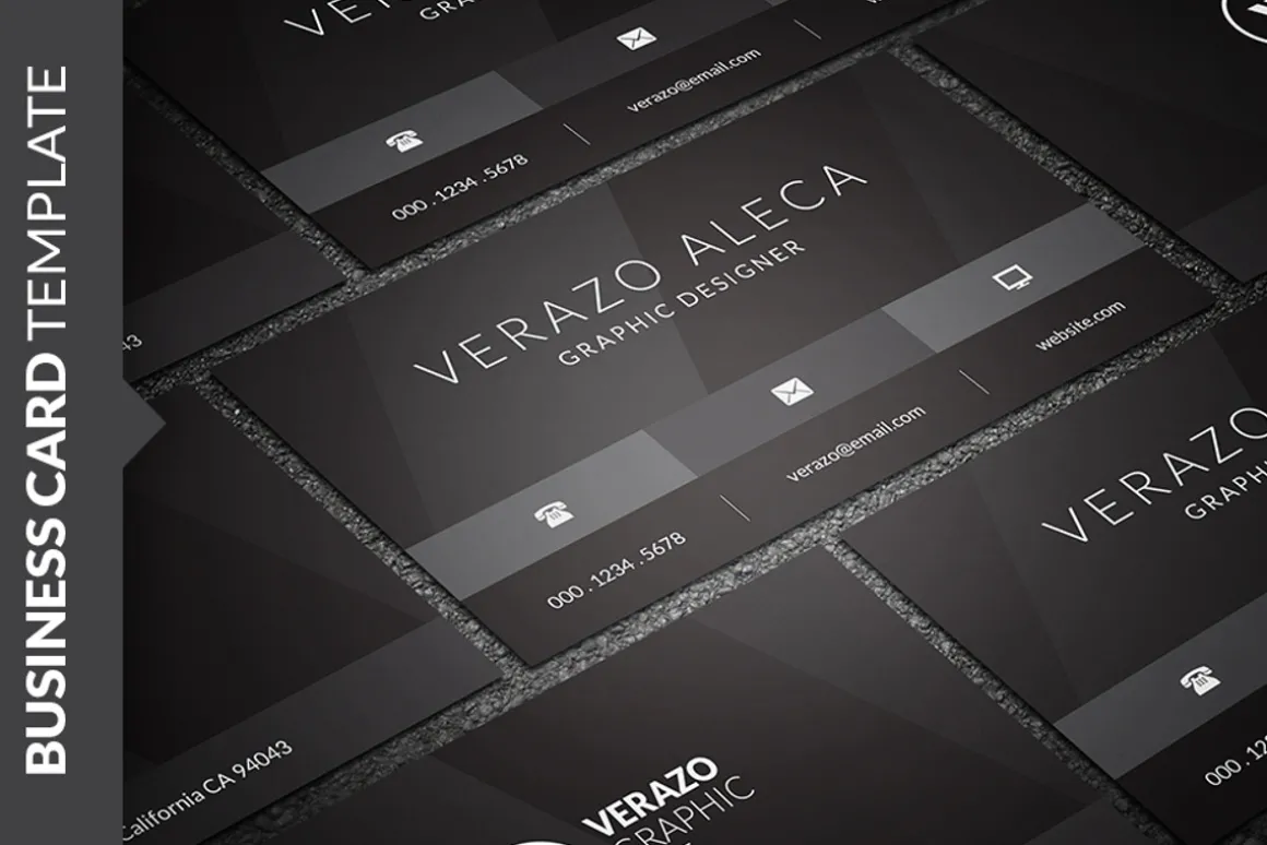 Stylish Black Business Card