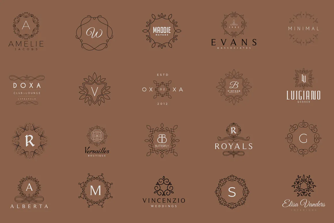 380 Stylish & Minimal Logos