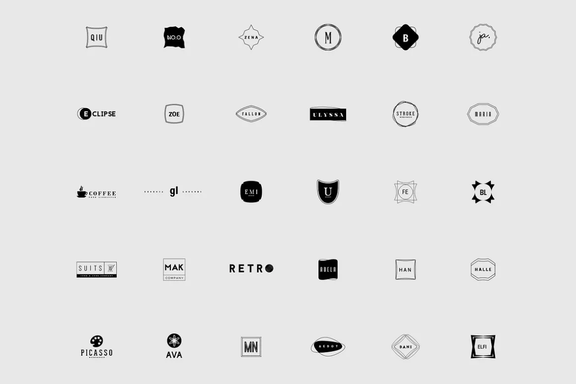 380 Stylish & Minimal Logos