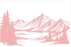 Stylish Mountain Landscape Art