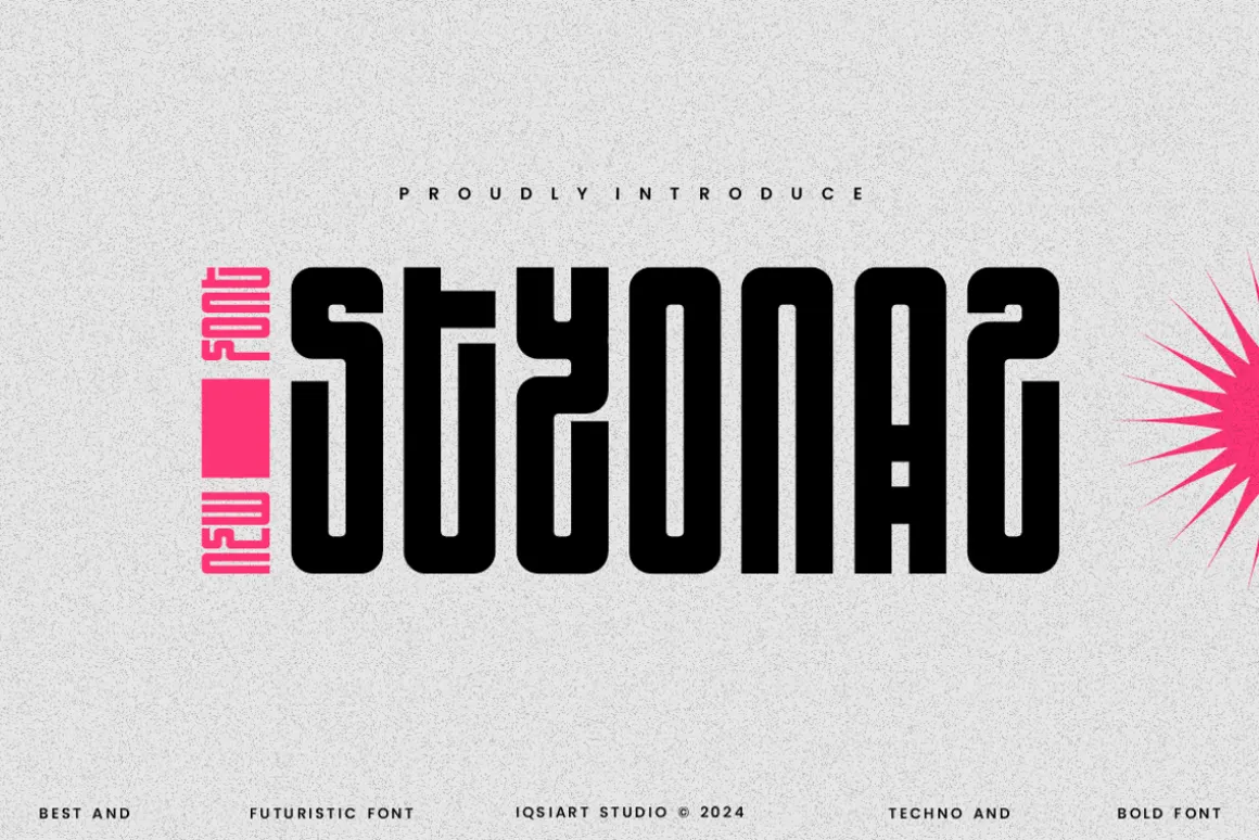 Styonaz - Futuristic Techno Font