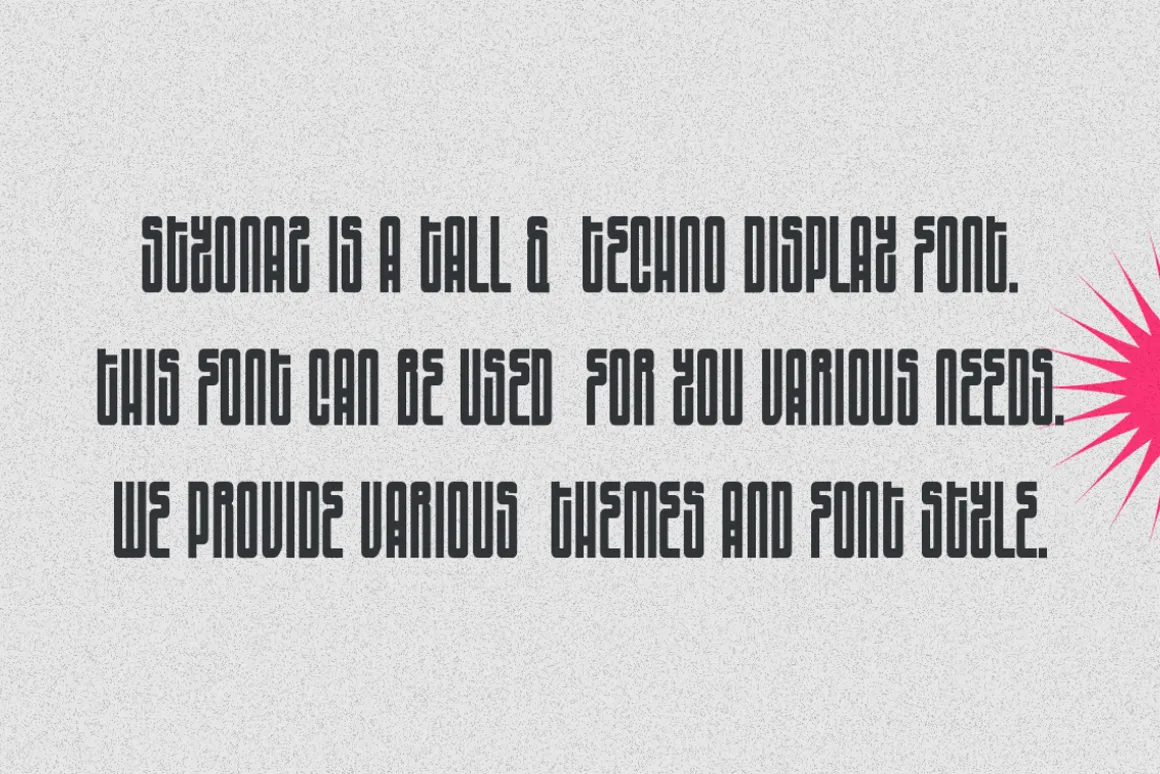 Styonaz - Futuristic Techno Font