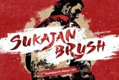 Sukajan Brush Font