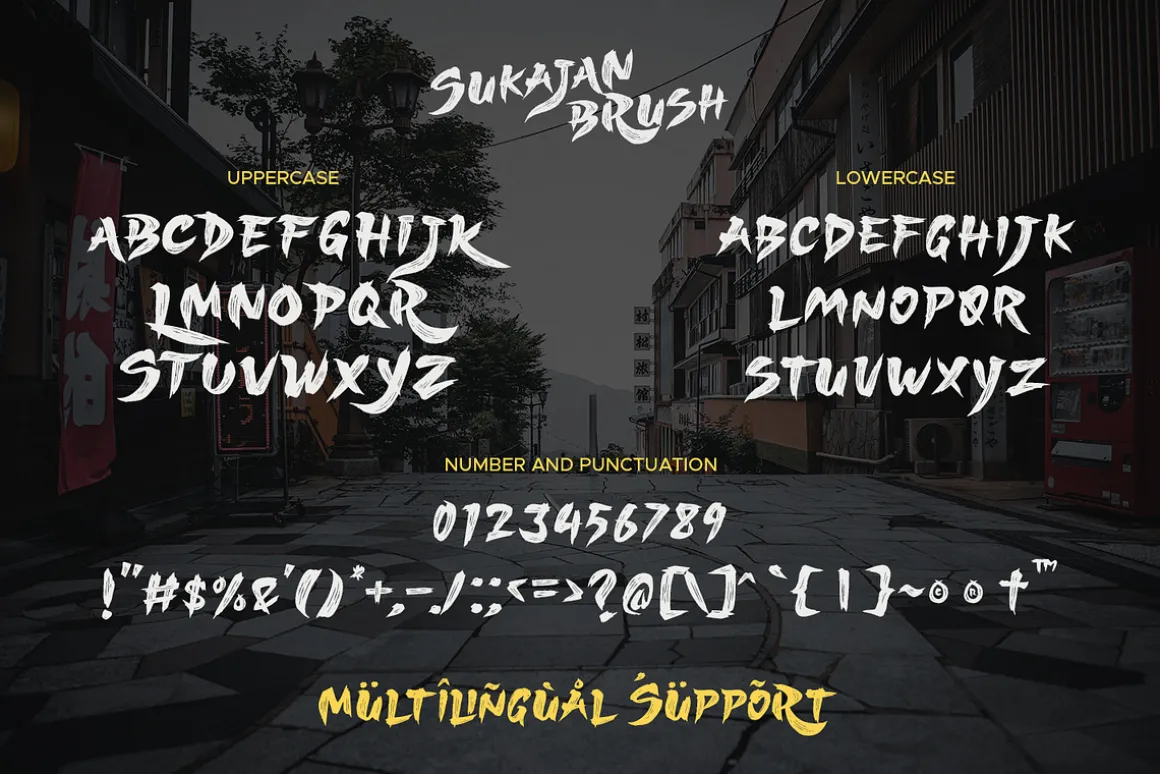Sukajan Brush Font
