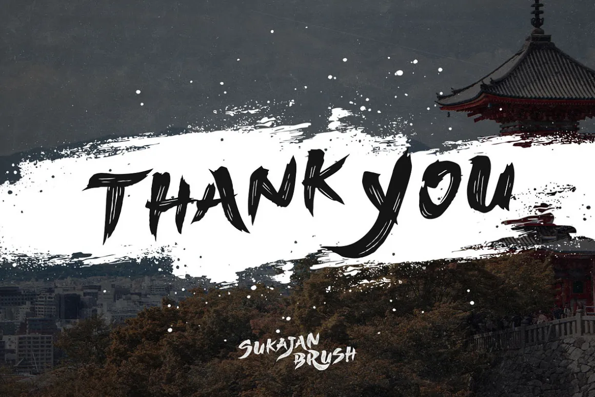 Sukajan Brush Font
