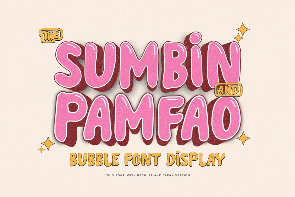 Sumbin Pamfao | Bubble Font Display