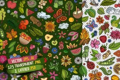 Summer Nature Objects & Symbols Set