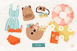 Summer & Coastal Clipart Set
