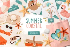 Summer & Coastal Clipart Set