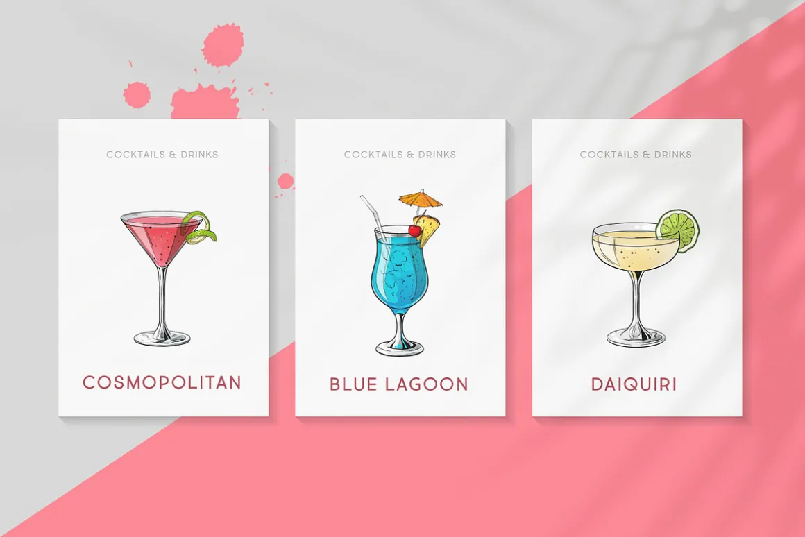 Summer Cocktails vector collection