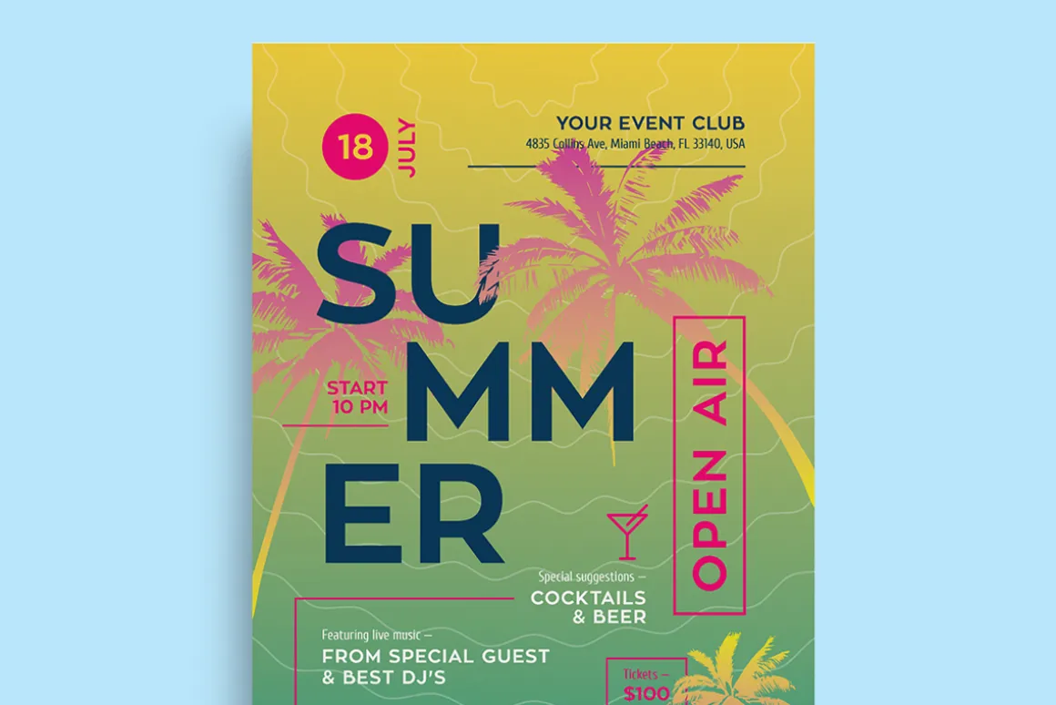 Summer Event Poster Template