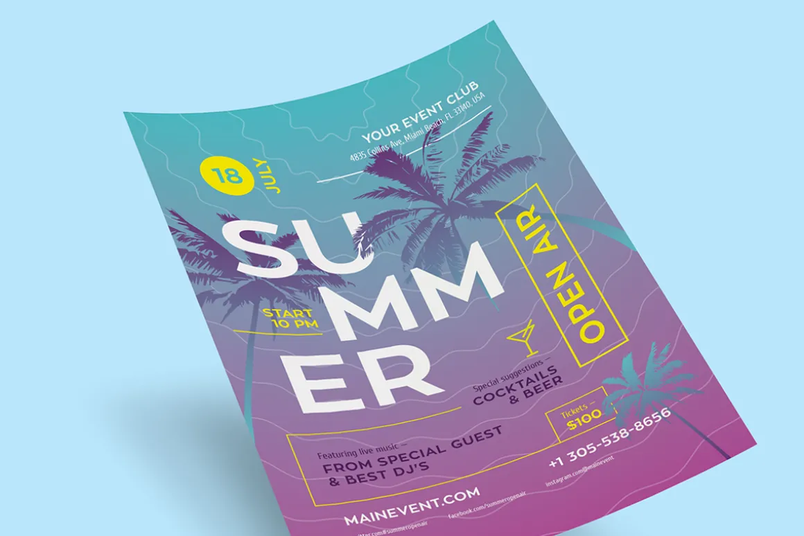 Summer Event Poster Template