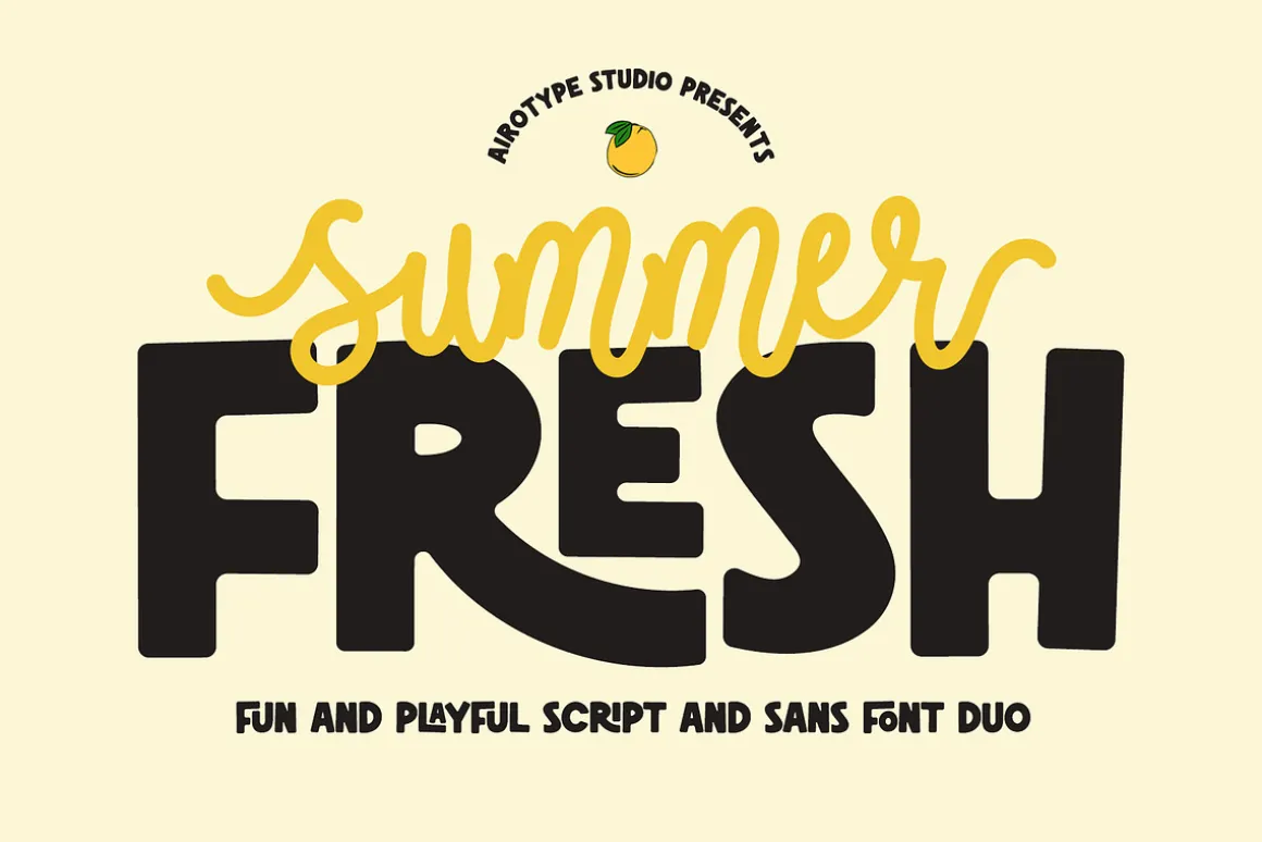Summer Fresh - Chunky Font Duo
