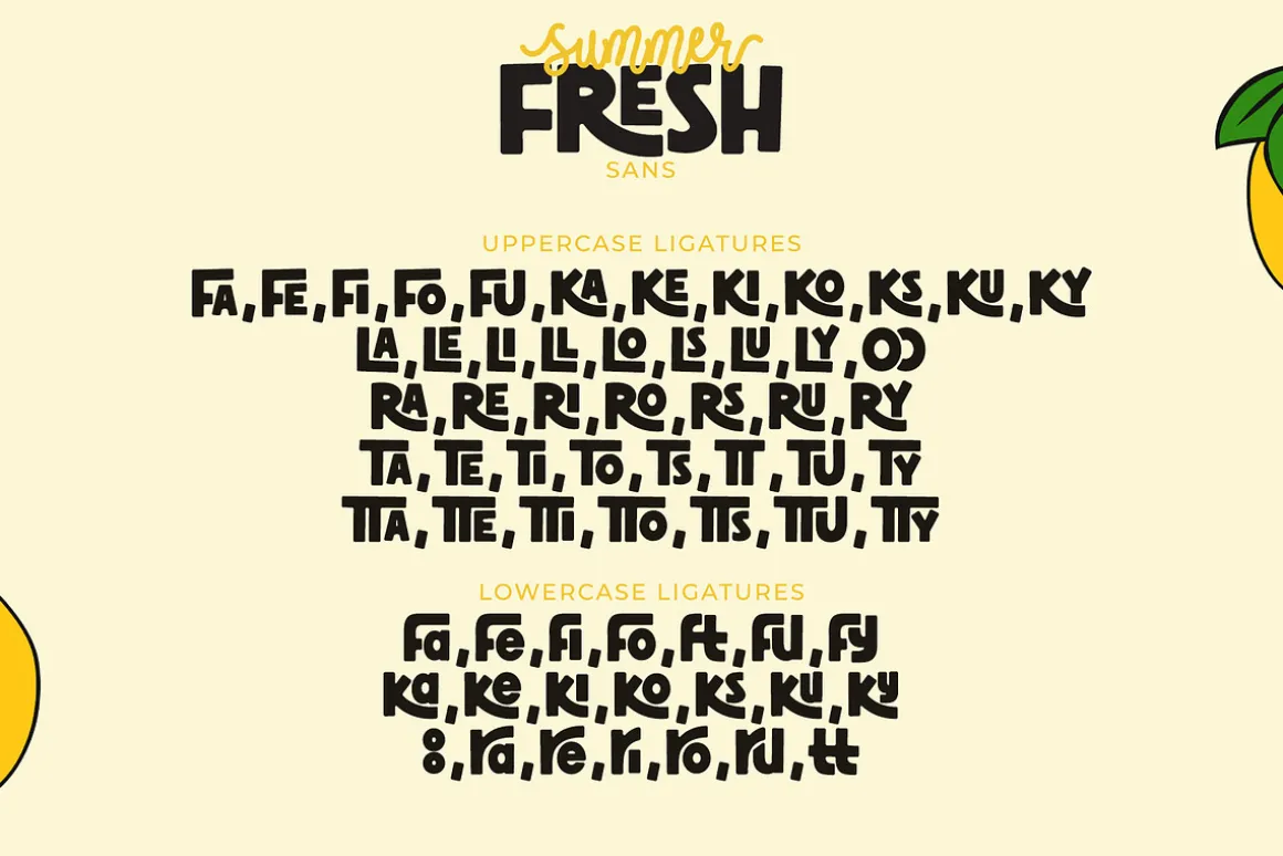 Summer Fresh - Chunky Font Duo