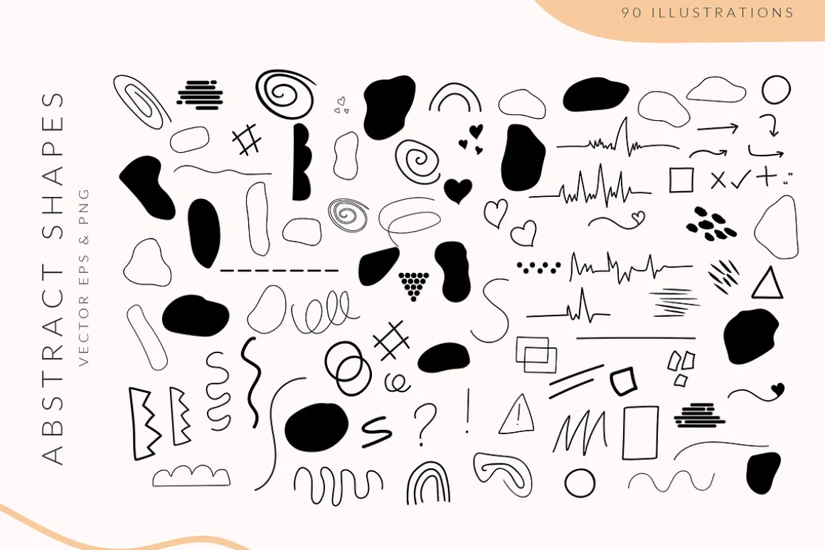Summer Line Art Handdrawn Icons
