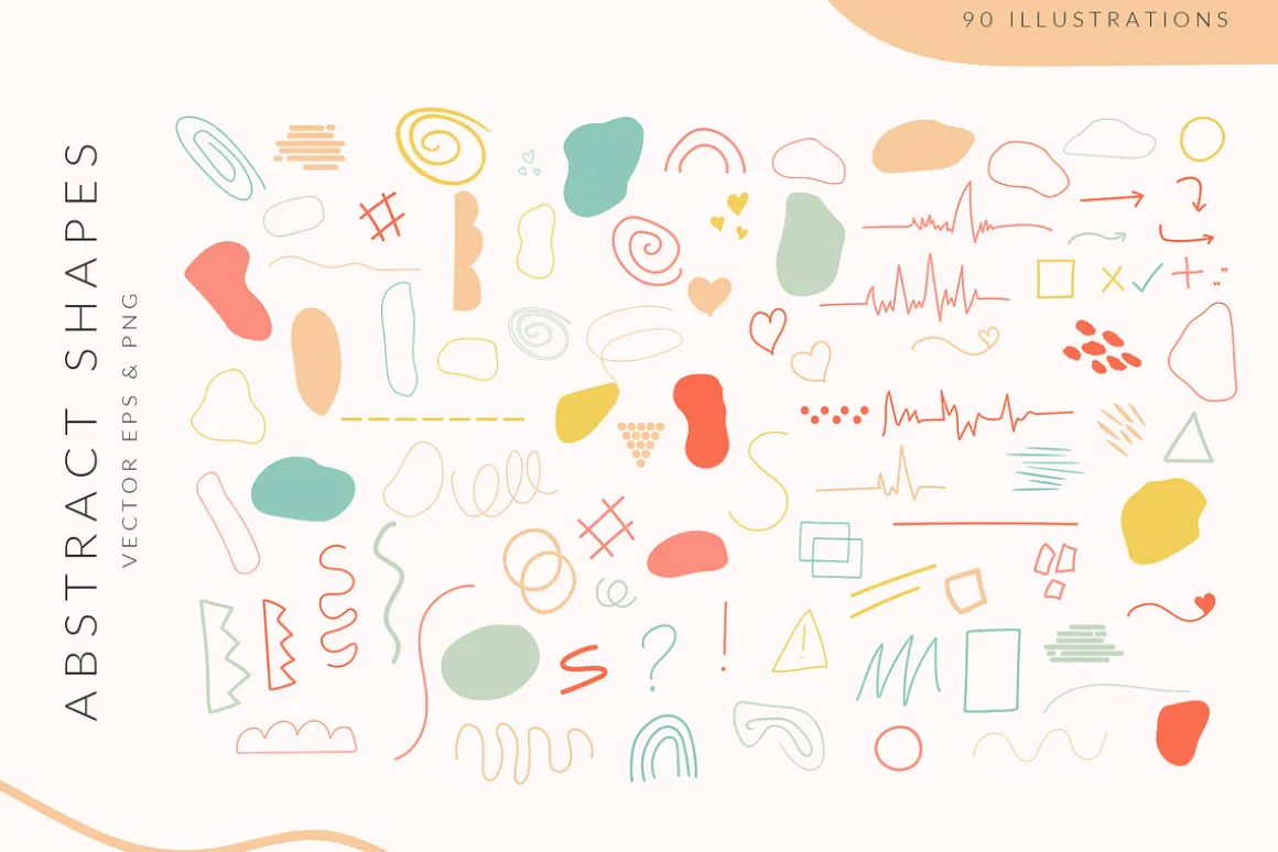 Summer Line Art Handdrawn Icons