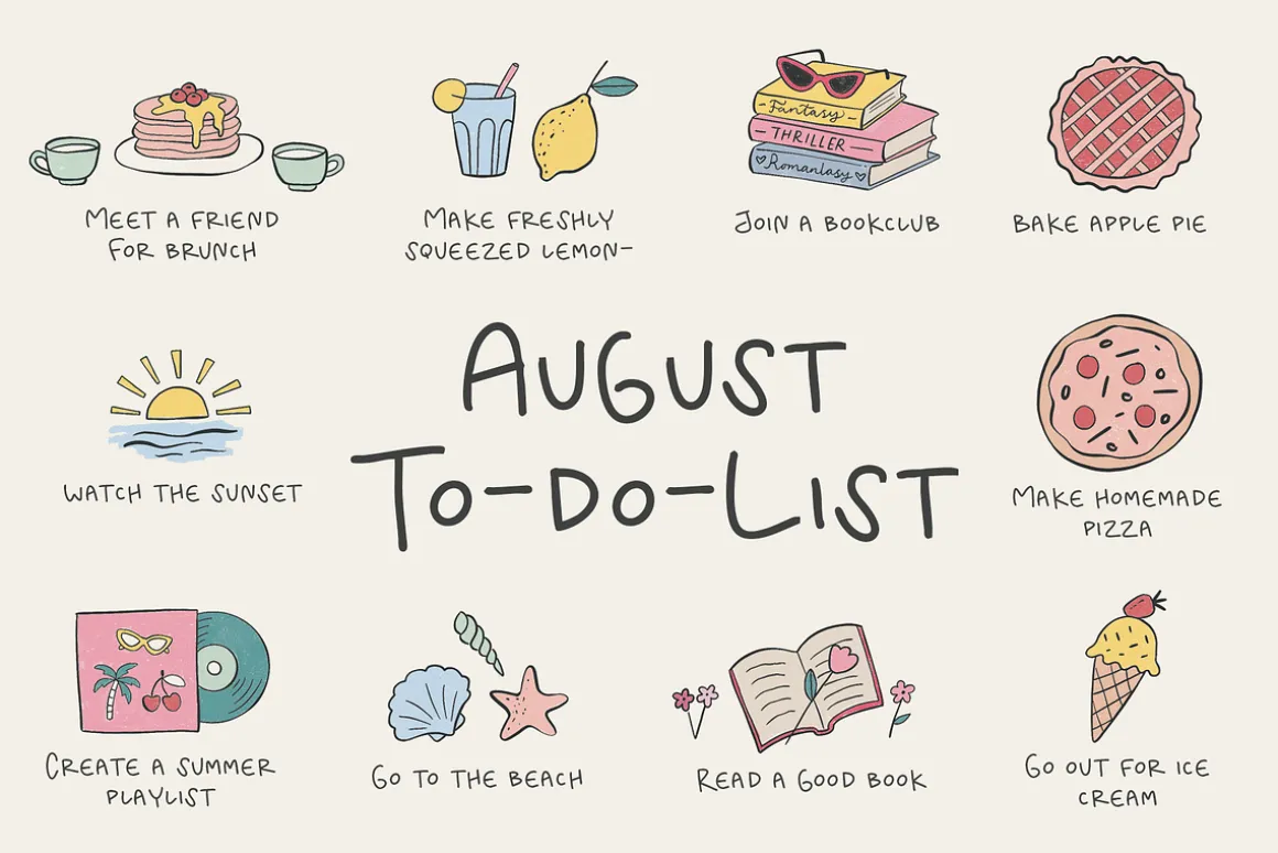 Summer Playlist Fonts & Doodles