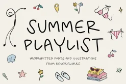 Summer Playlist Fonts & Doodles