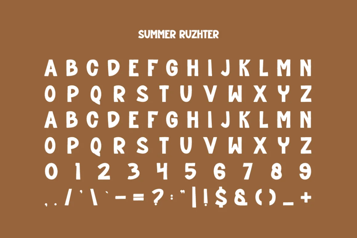 Summer Ruzhter Font