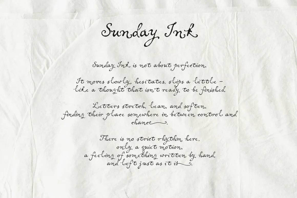 Sunday Ink - Soft Handwritten Script