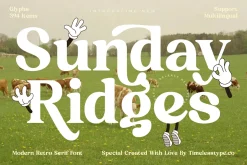 Sunday Ridges Retro Serif Font