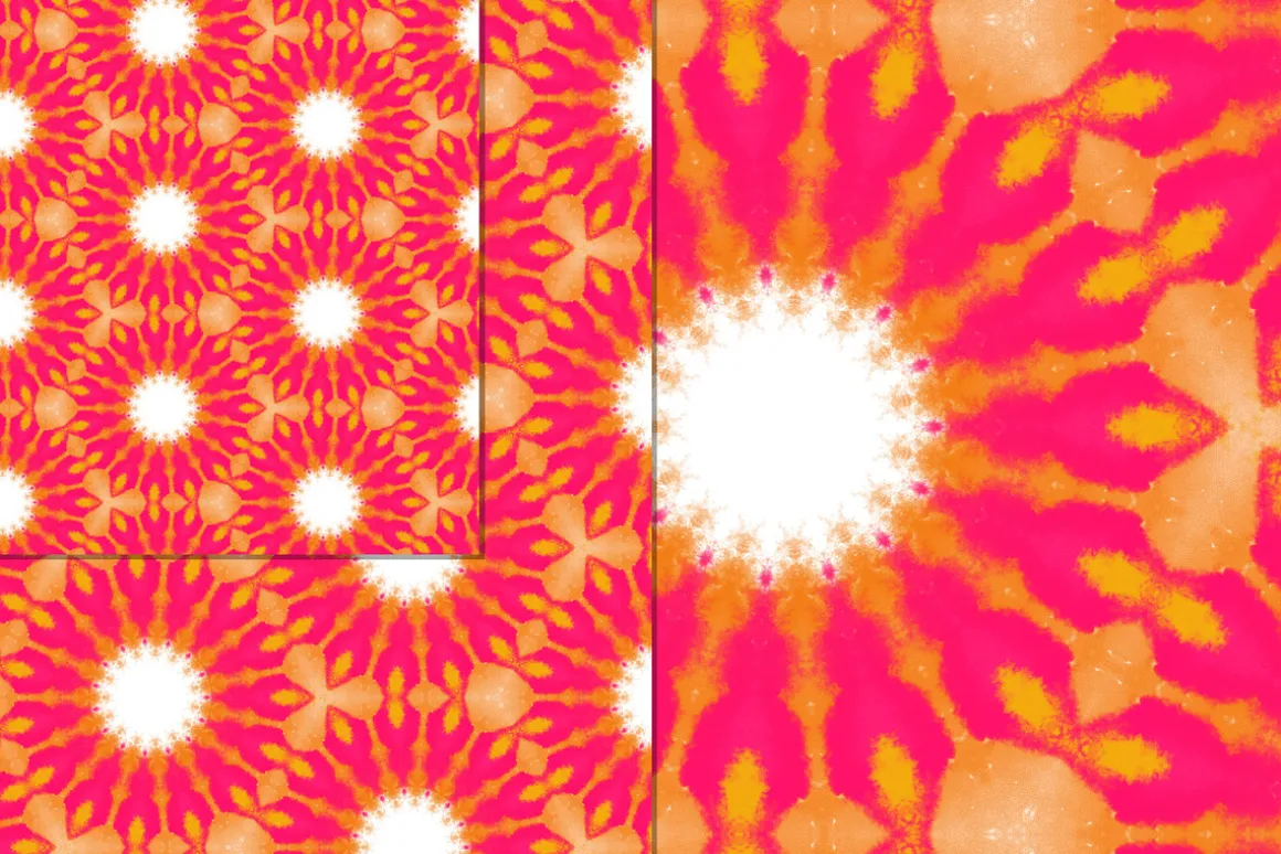 Sunset V | Vibrant Fuchsia Pattern