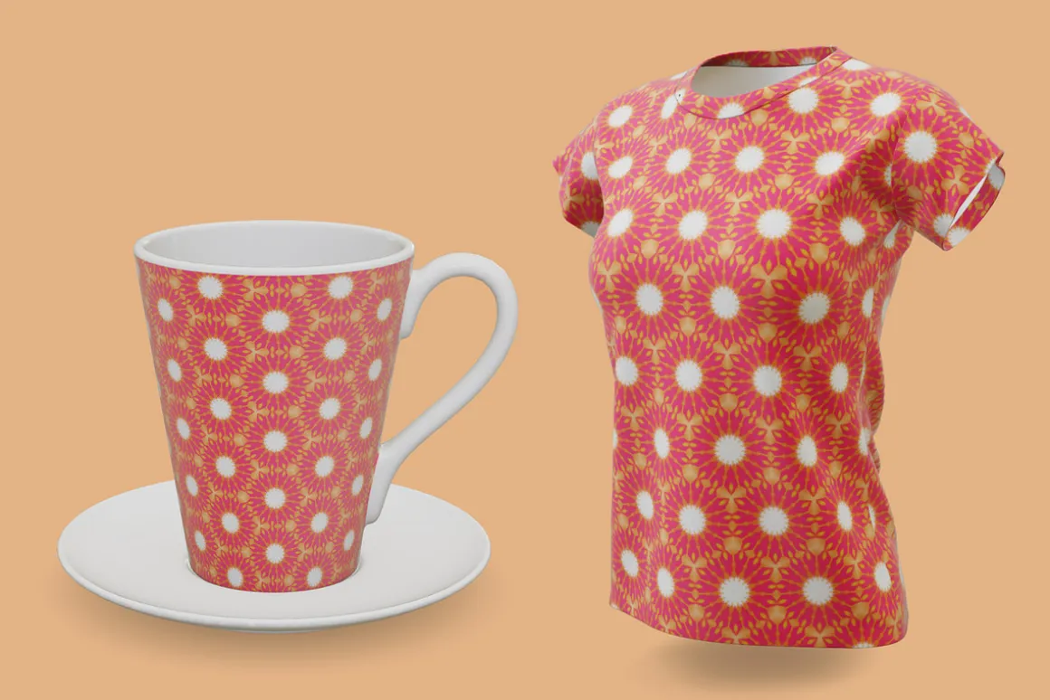 Sunset V | Vibrant Fuchsia Pattern