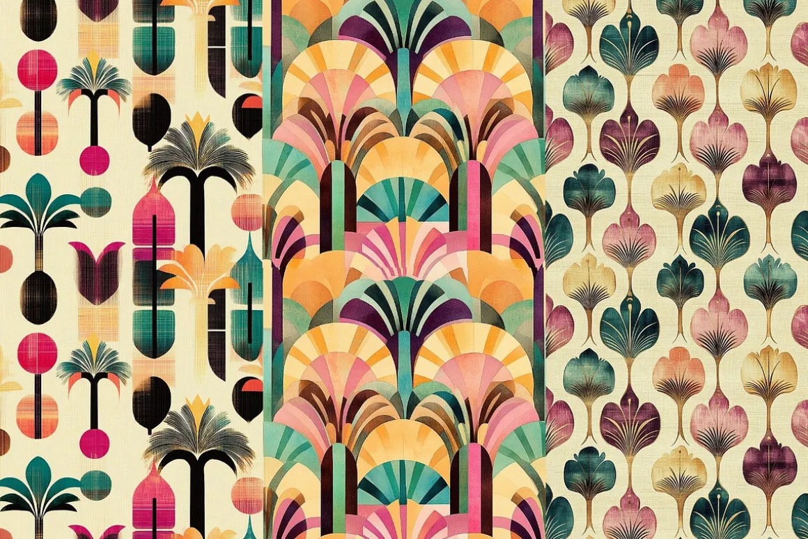 12 Sunset Deco Seamless Patterns