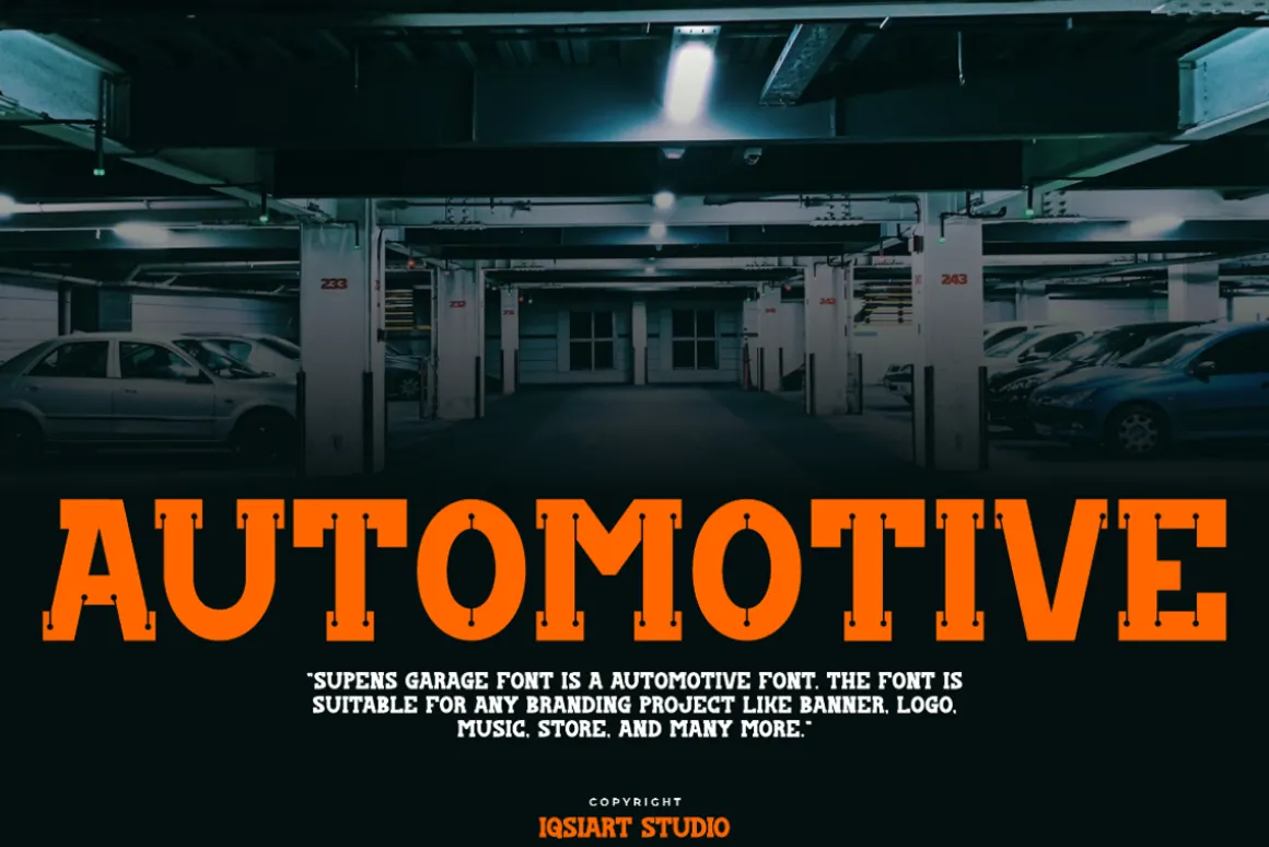 Supens Garage - Automotive Font