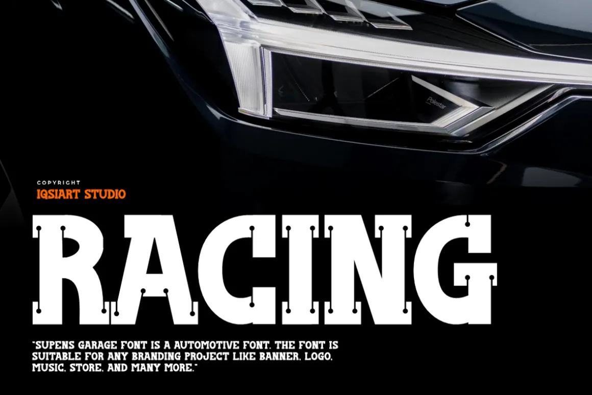 Supens Garage - Automotive Font