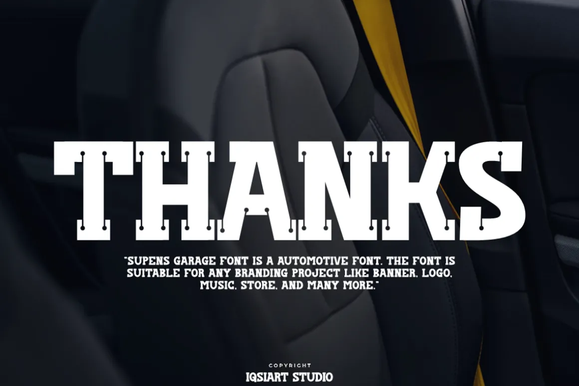 Supens Garage - Automotive Font