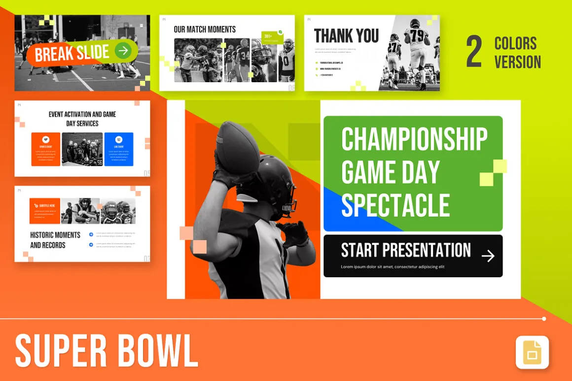 Super Bowl Google Slides