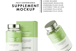 Supplement Bottle Mockup