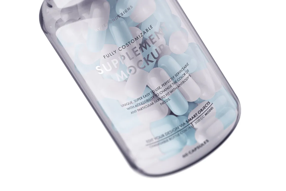 Supplement Bottle Mockup