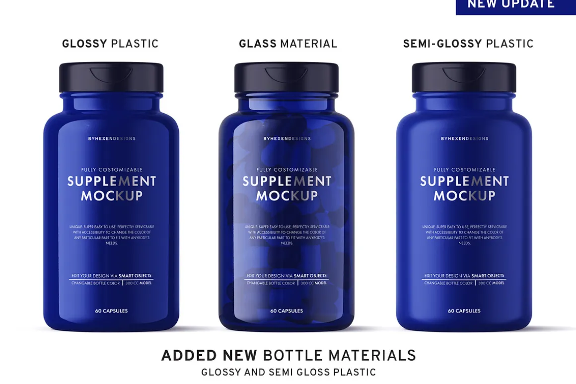 Supplement Bottle Mockup