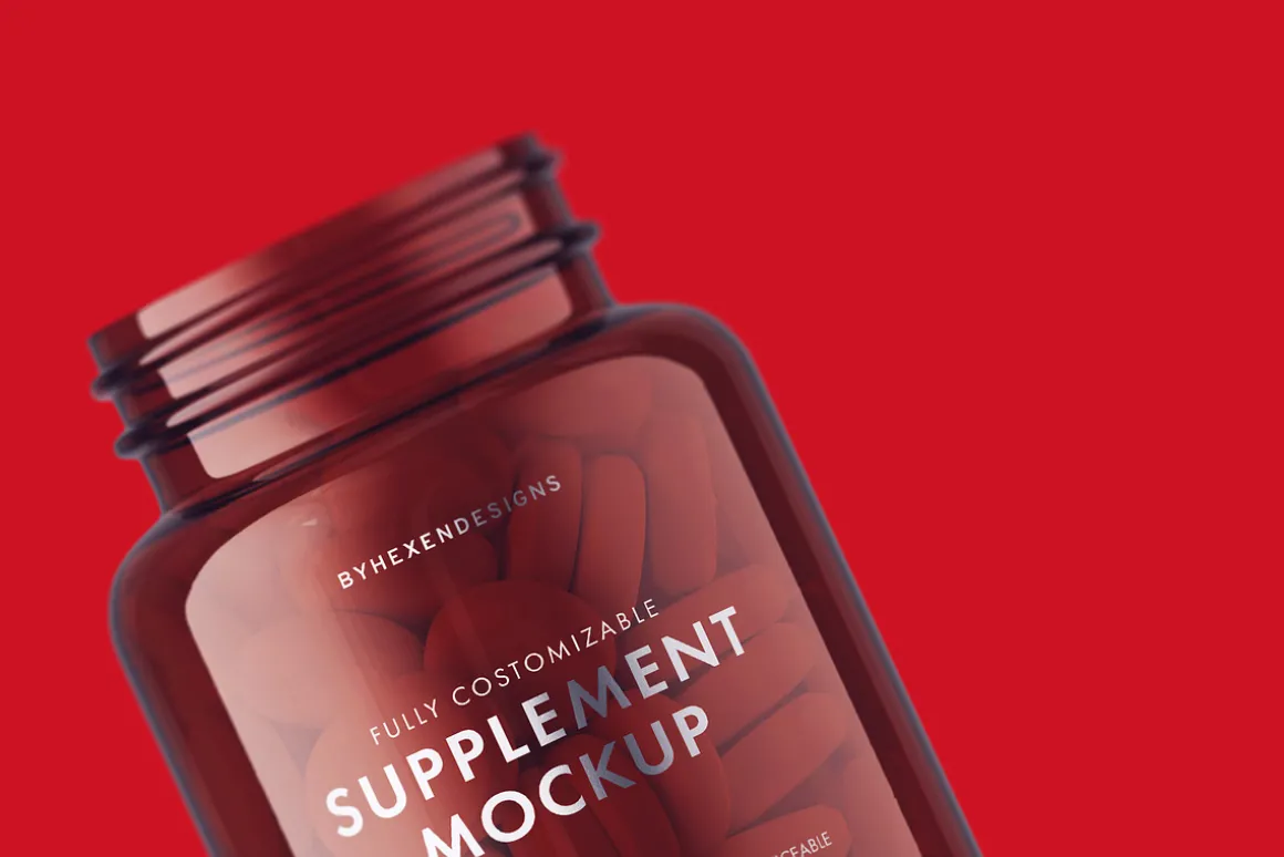 Supplement Bottle Mockup