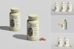 Supplement Bottle Packaging Mockup