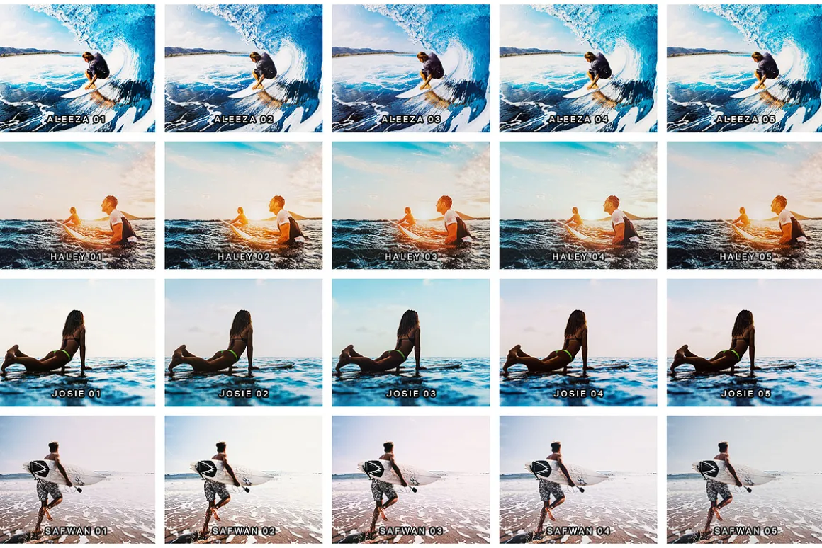 20 Surfer Lightroom Presets and LUTs