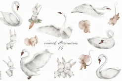SWAN LAKE watercolor set