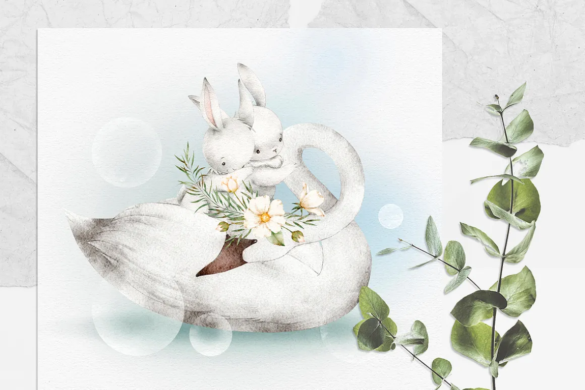 SWAN LAKE watercolor set