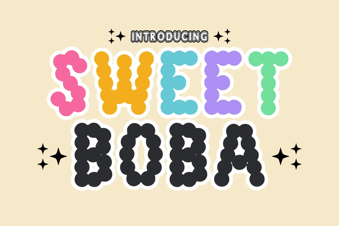 Sweet Boba - Decorative Font