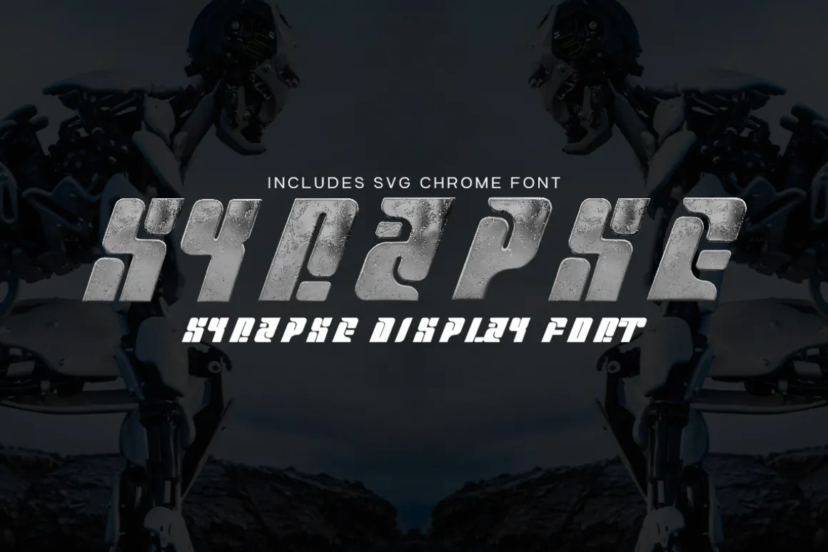 Synapse - Typeface & SVG Metal Font