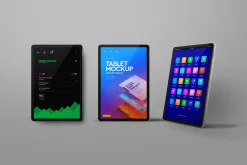 Tablet Mockup Front Top Persperctive