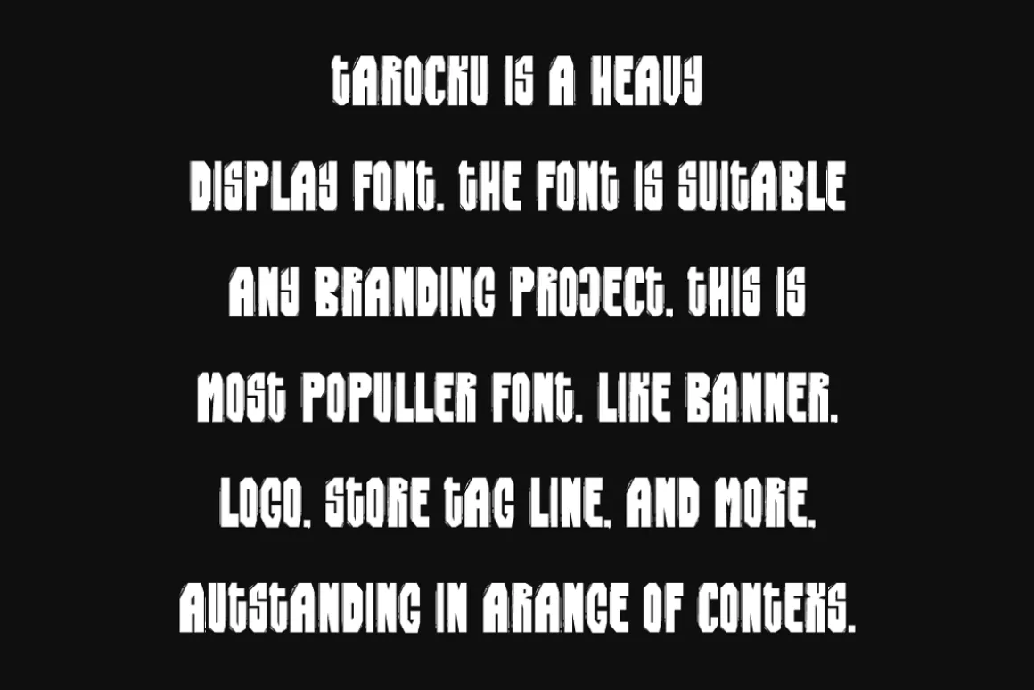 Tarocku - Bold Heavy Display Font